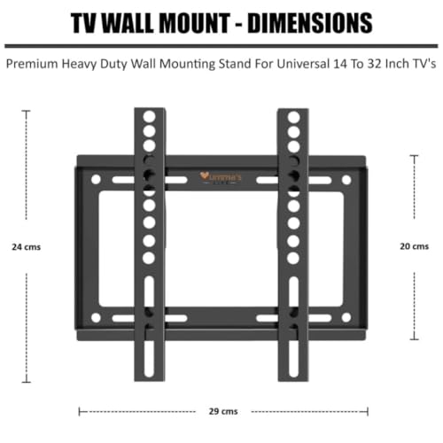 Image of Mumma's LIFE TV Stand | Universal Fixed TV Stand Wall Mount for 14-32 Inch LED /HD /Smart TVs | Heavy Duty Wall Mount Bracket - Pack of 1
