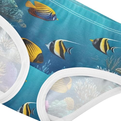 Underwater Colorful Fish Bright Panties Little Girl Girls Underwear Toddler Cotton Pattern Briefs Undies Kids 2t4