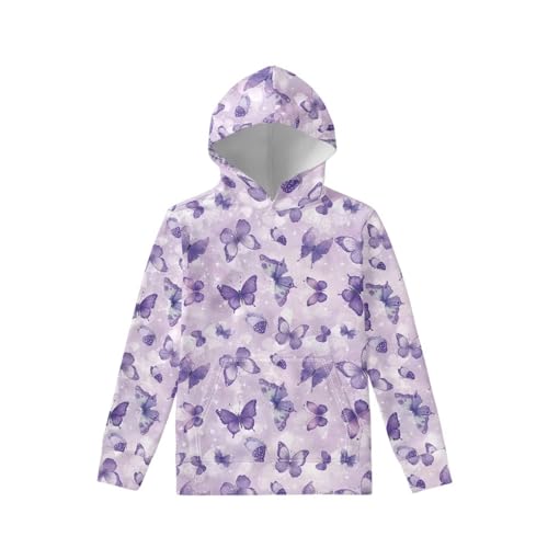 Kids Hoodie Sweatshirts Casual Loose Long Sleeve Jacket Coat Top with Kangaroon Pokets Size S-XL