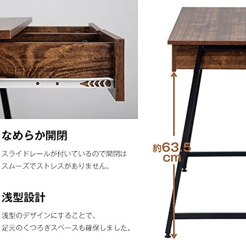 Amazon | パソコンデスク 引き出し 幅100cm 収納 机 デスク 引き出し