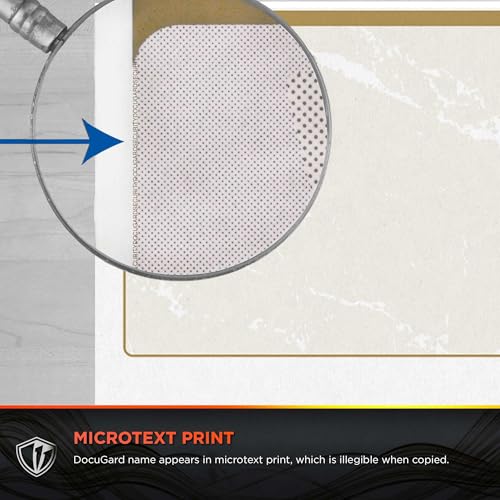 DocuGard Standard Gold Marble Top High Security Check Paper - QuickBooks & Laser/Inkjet Printer Compatible - 11 Security Features - 500 Blank Business Checks (04505) - Thumbnail 5