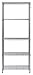 Muscle Rack WS241459-5S 5 Tier Wire Shelving with Hooks in Silver, 59" Height, 24" Width, 14" Length