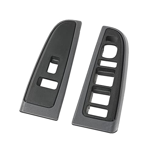 G-PLUS Front Window Switch Trim Bezel Driver and Passenger Side Compatible with Chevy Silverado GMC Sierra 1500/2500/3500 4 Door 2003-2007,Fit GMC Yukon XL 1500/2500 2004-2006 89045128 89045121 Gray