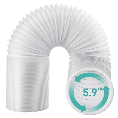 AGPTEK Tubo de Aire Acondicionado Portátil, Manguera de Escape Extension PP, Diámetro 15 cm, Mejor Ductilidad 28-150cm