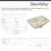 DeerValley DV-1U0085 Ally Rectangular Undermount Bathroom Sink 21'' x 15'' inch Vitreous China Bathroom Undermount Sink with Overflow, Bone