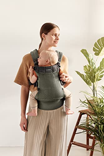 BabyBjörn Baby Carrier Harmony, Dark Green, 3D Mesh | 3-in-1 Ergonomic Baby Carrier; Newborn, Facing-in, Outward-Facing, and Back Carrying Positions Supported (7-40 lbs), Newborn to Toddler