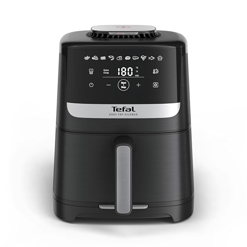 Tefal Easy Fry Silence Heißluftfritteuse, bis zu 99% weniger Fett, Silent-Technologie, 5 Liter, inkl. antihaftbeschichtetes Grillrost, von 40°C bis 220°C, spülmaschinenfest, Schwarz, EY5528E0 – Bild 3