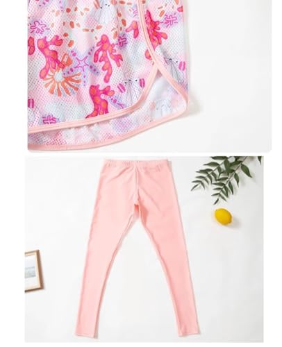 JadeRich Teen Girls 3-Piece Sporty Swimwear Set Long Sleeve Rash Guard Shirt Full Coverage Modest Bathing Suit4