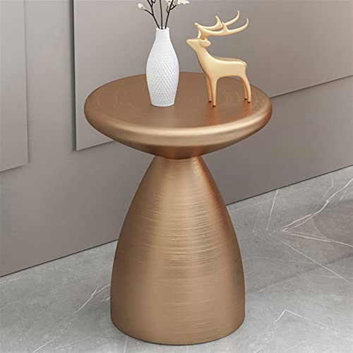 Petite chambre de chevet avec table d'appoint en métal doré - 3