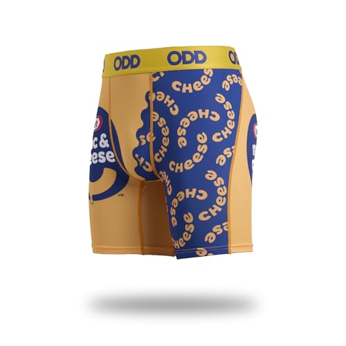 Odd Sox Kraft Mac & Cheese Drip Men's Boxer Briefs - Food Themed Novelty Underwear - Comfy Stretch Fit Fun Snack Graphic2