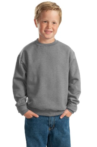 Jerzees Youth Fleece Crew Sweatshirt, Oxford, X-Large3