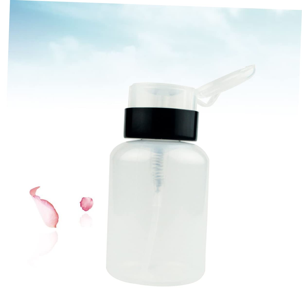 BELLIFFY Lockable Remover Bottle 210ml Nail Remover Push down Pump Bottle Dispenser for Nail Polish