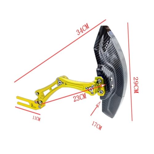 Garde-boue arrière universel moto alu extension carbone