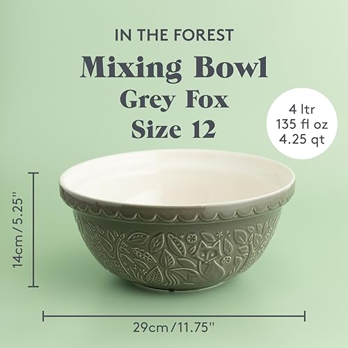 Mason Cash | In the Forest S12 Fox Embossed Mixing Bowl - 4.25 Quart