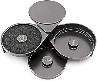 SUFUBAI 3-Tier Bar Glass Rimmers, Bar Juice Cocktail Seasoning Box Rimmers Bartender Tool Margarita Salt Rimmer with Lid for Bar Party