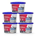 Haltons Moisture Absorber Dehumidifier - Condensation Remover for Damp, Mould, Home, Wardrobe, Kitchen, Bathroom, Basement, Garage, Bedroom, Caravan, Office - 5 Pack/500ml