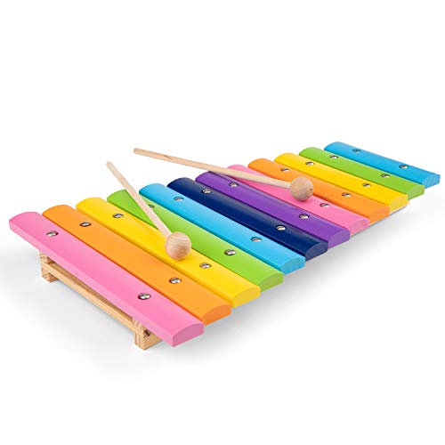 New Classic Toys - 10236 - Musikinstrument - Xylophon - 12 Töne - Bunt