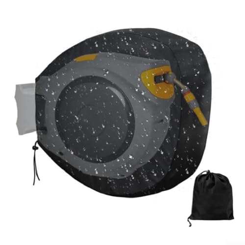 Hosepipes - Funda para manguera de jardín de tela Oxford 210D, impermeable, retráctil, para montaje en pared, protector antipolvo con cordón, protector de viento, 55 x 55 x 30 cm