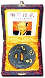 Katana japonés espada Hierro Tsuba de el guerrero samurai Warlord Oda Nobunaga Handguard adecuado para Wakizashi Tanto