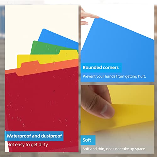 25 Pieces Top Tab File Guides Set Letter Size File Cabinet Dividers With Alphabet 1/5-Cut Tab File Drawer Guides Plastic File Organizer Guides For Office Business Classroom #TOP3