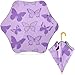 decor gift Kids Outdoor Umbrella Fashion Lilac Butterflies Windproof Umbrella with Reflective Strip for Girls Boys Pinch-Proof