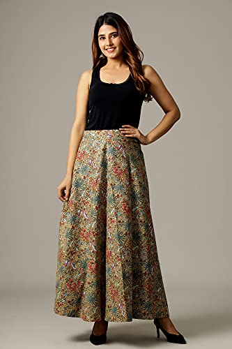 Image of Ravaiyaa - Attitude is everything Cotton Hand Block Floral Printed Wrap Around Women's Free Size Skirt Rapron
