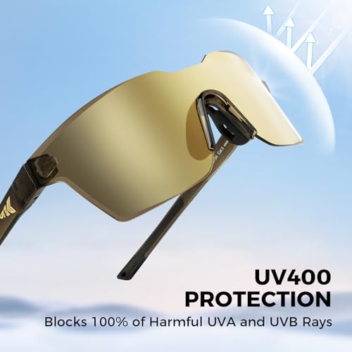 Image of KastKing Tarkio Polarized Fishing Sunglasses, One Piece PC Lens Rimless