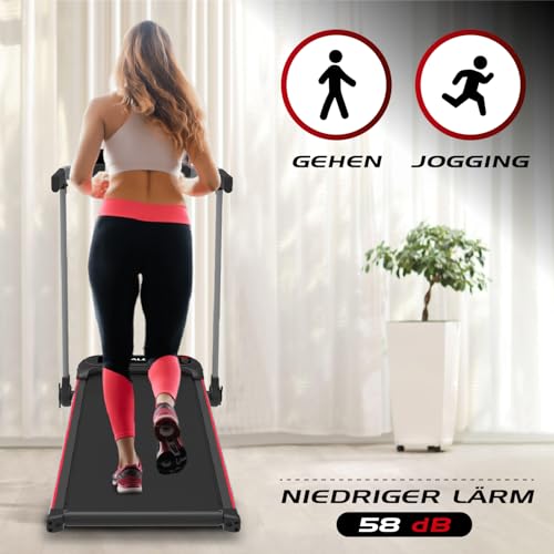 Elektrisches Laufband für Zuhause, Büro, Joggen, Laufen, ultraflach, schmal, Fitness, Workout, Fernbedienung, Walden F2800 (F2800DE) – Bild 4