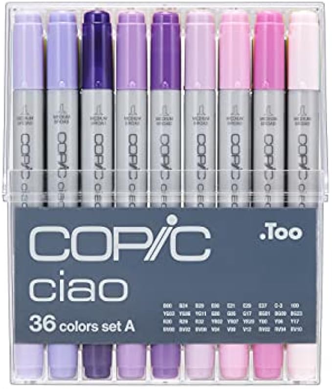 Copic I36A Ciao Markers Set A, 36-Piece