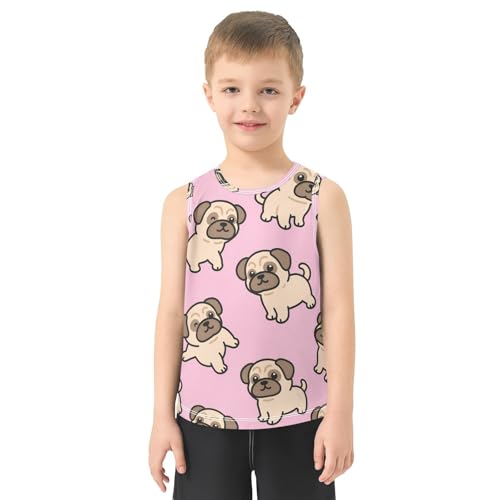 susiyo Cute French Bulldog Dogs Boys Sleeveless Tank Top Girls Athletic T Shirt2