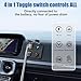 12 Volt USB Outlet RV Accessory 12V Marine Switch Panel, Dual PD30W and QC18W Car USB Port Aluminum Charger, Lighted 150W Cigarette Lighter Socket, Blue LED Voltmeter and Rocker Switch, 4 IN 1 DIY Kit