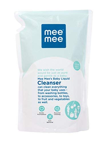 Image of Mee Mee Anti-Bacterial Baby Liquid Cleanser (1.2L) & Mild Baby Liquid Laundry Detergent Refill Pack, 1.2L Combo