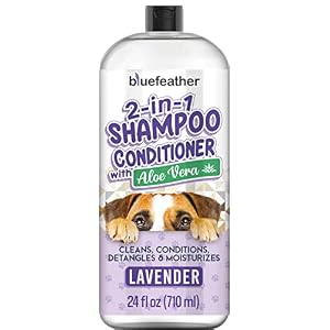 Natural Oatmeal Dog Shampoo and Conditioner for Dry Itchy Sensitive Skin Organic Moisturizing Hypoallergenic Allergies Smelly Shampoo Wash for Any Pet Dog Puppy or Cat