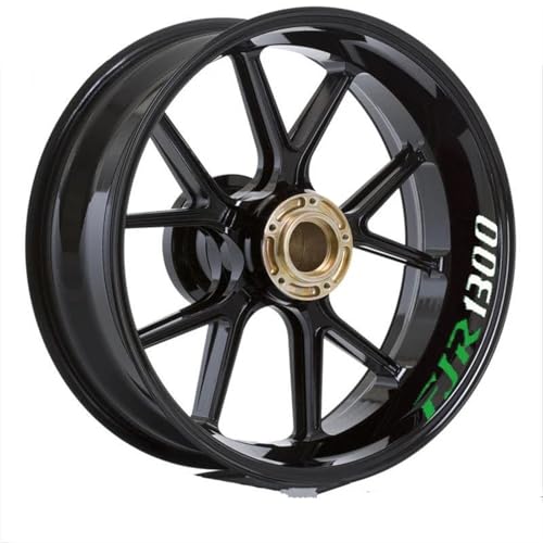NMBZVE Felgenaufkleber Motorradzubehör Radaufkleber Reflektierende Radaufkleber Abziehbilder Reflektierende Felgen Für Y&amaha FJR1300 FJR 1300(Style 10)