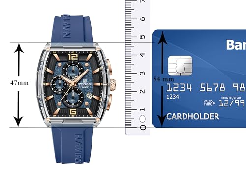 Image of NAVIFORCE NF6101 Multifunctional Chronograph dial with Silicon Strap Analog Watch