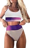 2.Material: Los trajes de baño para mujeres están compuestos de 85% poliéster y 15% spandex, lo que los hace muy suaves y transpirables. Perfecto para ropa de baño de verano, deporte, gimnasio y vestimenta diaria.