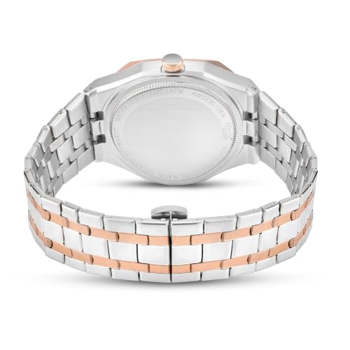 Image of Ajanta Quartz Vertex Dial Stainless Steel Date Display Watch for Men