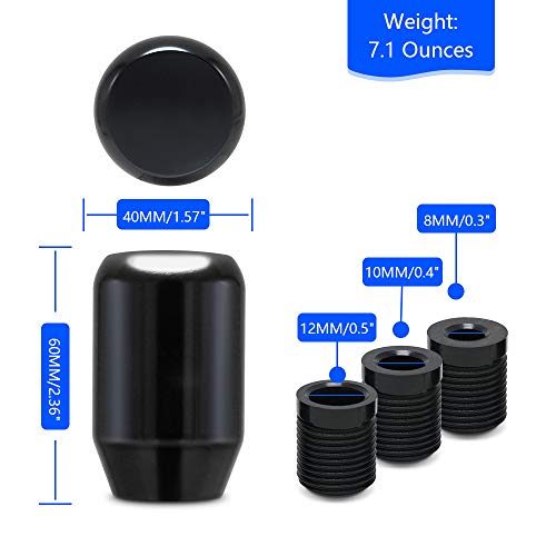Amazing Auto （Black） Weighted Racing Jdm Manual Universal Gear Shift Knobs Fit Compatible With Mazda Tacoma Sti Nismo 2004 Honda Accord Subaru Wrx Toyota Trd #TOP1