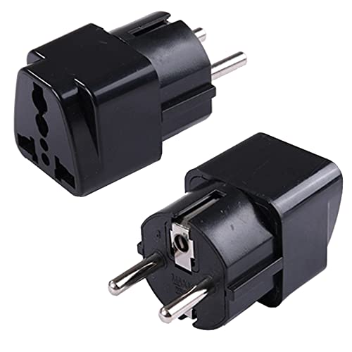 EU do US/UK/AU Konwerter Gniazd, Adapter Gniazda Podróżnego 250 V 2500 W Ac, Kraje Europejskie Ładowanie Uniwersalny Adapter Wtyczki/Gniazda (Czarna)