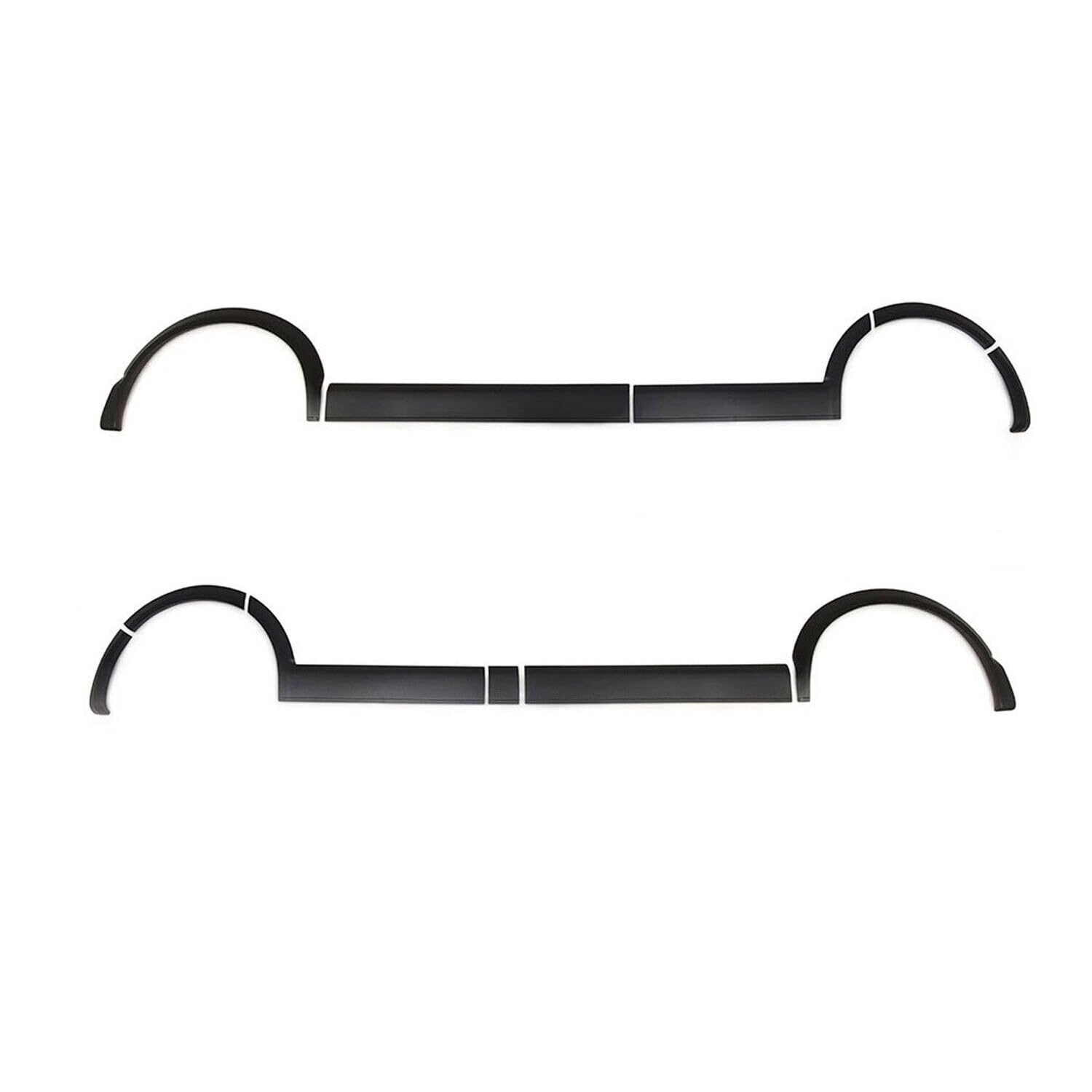 OMAC Radlaufschutz Kotflügel compatibile con VW T6 2015-2019 L1 Kurzer LHD ABS Nero 11tlg