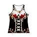 THE PIRATE KING Women's Summer Tank Tops Pirate Knight Skull Sexy and Funny Print Slim Crewneck Sleeveless Top Vest