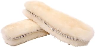 KALLORY 2 Pairs Insoles Winter Gifts Winter Shoe Mat Cold Weather Shoe Inserts Unisex Fleece Insole Wool Shoe Insert Wool Fur Warm Insert Comfortable Wool Shoes Men and Women White