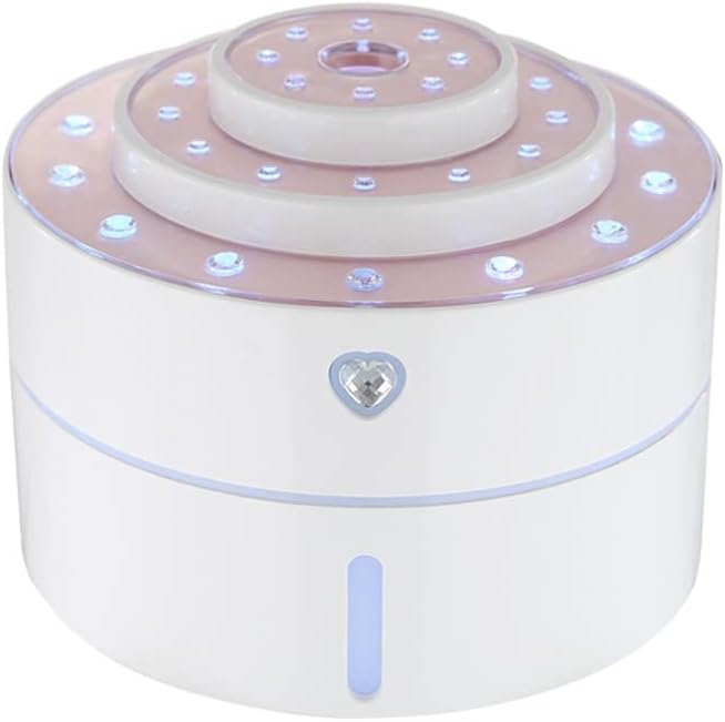 Rechargeable Cool Mist Ultrasonic Humidifier, 7 Color LED Lights, Portable Mini Humidifier for Bedroom Home Office Baby Camping, Silent USB Humidifier (white)