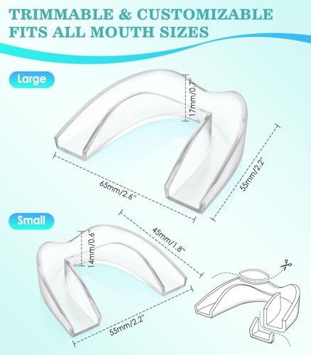 Image of Anti Grinding Guard,Mouth Guards for Sleeping,Night Guards for Teeth Grinding for Adults,4 Pcs 2 Size Reusable Mouth Guard, Clear