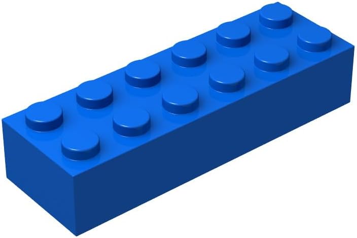 Blue 2x10 Bricks Bulk, 100 Piece Classic Building Bricks 2x10, Compatible with Lego Parts and Pieces(Color:Blue)