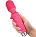 KingCoery - Masajeador personal inalámbrico mejorado con varita: Premium con 8 velocidades, 20 patrones, potente y portátil, recargable por USB para aliviar la espalda y el cuello (Rosa)