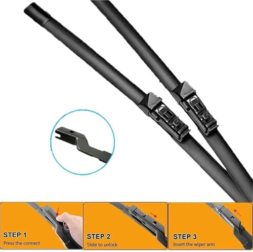 Escobillas limpiaparabrisas de goma dobles para Toyota Hatchback 6