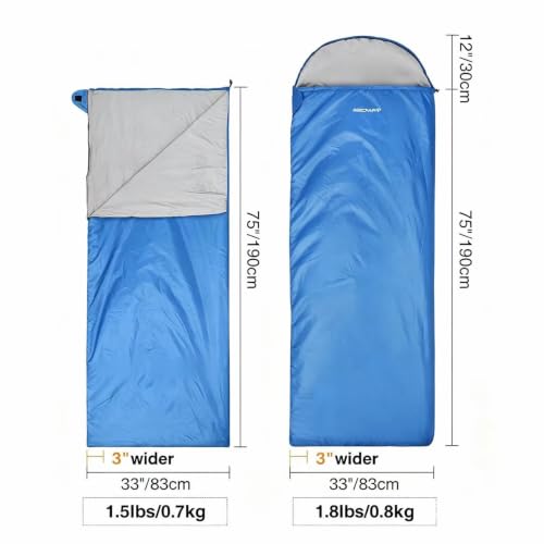 Image of RedSwing 2 Person Camping Cot, Grey with Ultra Light Sleeping Bags 2pcs | Heavy Duty 500lbs, Portable Oversized Folding Queen Size For Double Adult, Indoor Office Outdoor