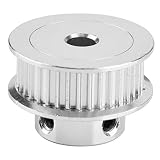 Richer-R 5X GT2 Zahnriemenscheibe, Aluminium 5 Stücke 5mm/6.35mm/8mm Bohrung 36 Zähne Zahnriemen Spannrollen Zahnriemenrad Set,Zubehörteil für 3D Drucker Silberig(5mm)