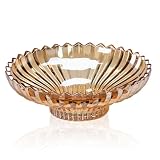Rxcvkmw Extra Large Glass Fruit Bowl or Decorative Bowl, Center Bowl，Used for Kitchen Counter or Living Room Central Table Decoration (Amber)